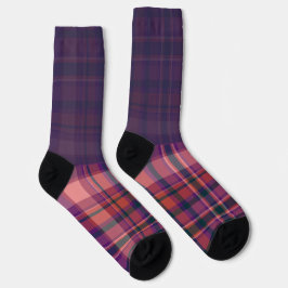 Calcetines Secretly Wild dark purple plaid
