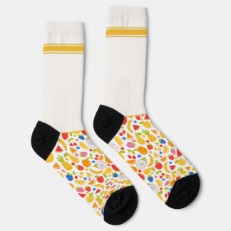 Calcetines Secretly Wild Summer fruits pattern with white