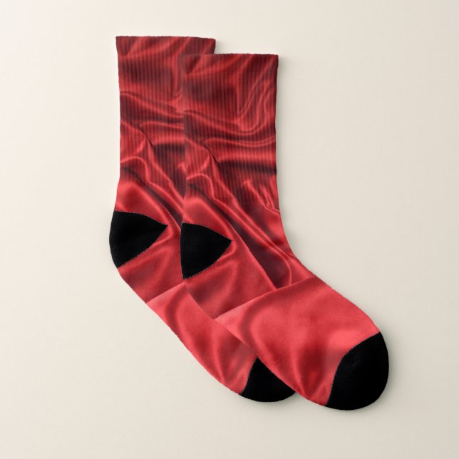 Calcetines seda roja (Par)