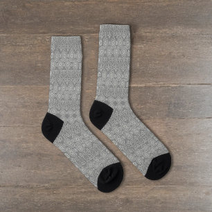 Calcetines Semillas de pulpo textil fibroso gris estampadas