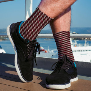 Calcetines Sencillo anuncio del patrón de franjas rojas blanc