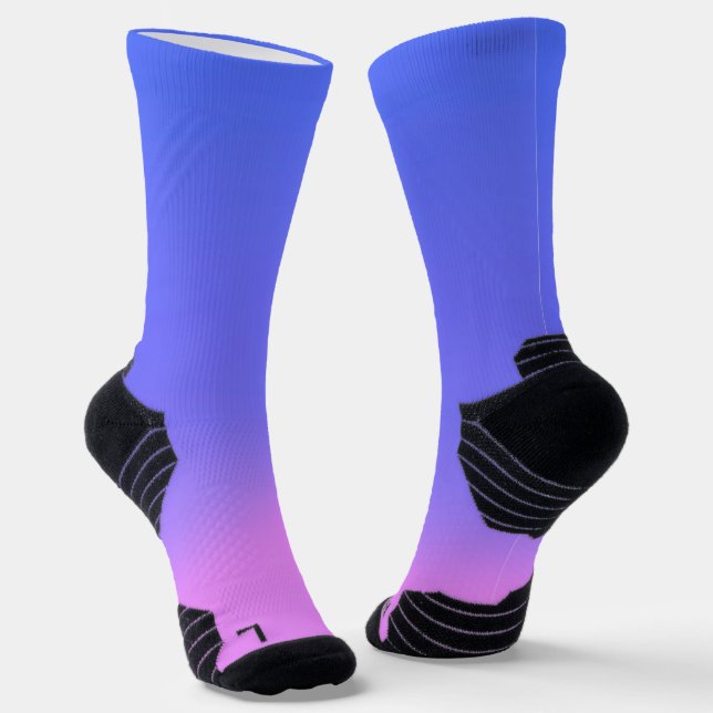 Calcetines Sencillo efecto ocmbre de sol azul rosado (Angular)