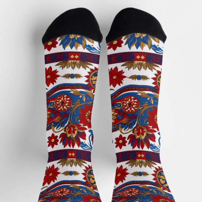 Calcetines Serbian carpet pattern (Arriba)