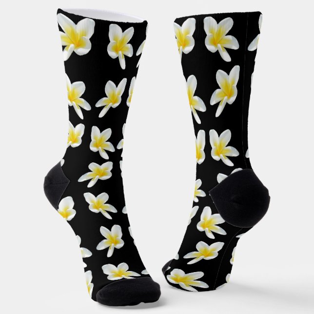 Calcetines Serenade Primavera: Frangipanis Amarillos Sobre Ne (Angular)