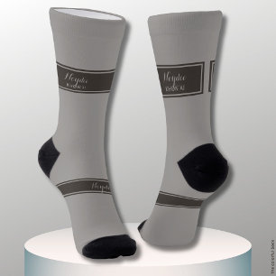 Calcetines Serio Clásico Minimalista Simple Gris