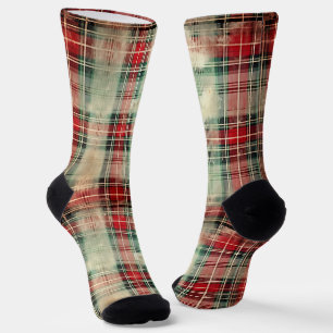 Calcetines Shabby Chic Navidades Tartan