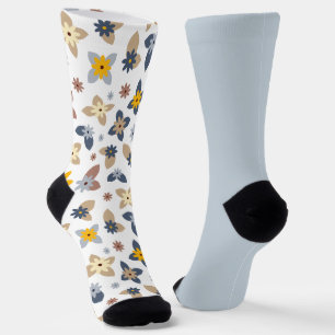 Calcetines Shabby Chic Pastel Azul Floral Odd no coincide