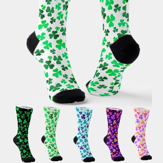 Calcetines Shamrock Clover Green Leaf Foliage Irlanda Elegant (Subido por el creador)