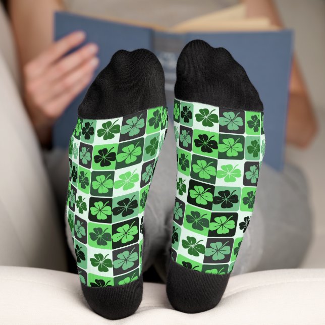 Calcetines Shamrock en mosaico (Abajo)