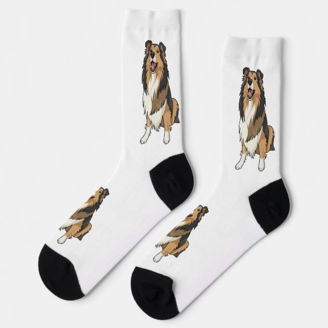 Calcetines Sheltie Cartoon image (Izquierda)