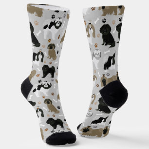 Calcetines Shih Tzu Perro trapos y soplones de huesos