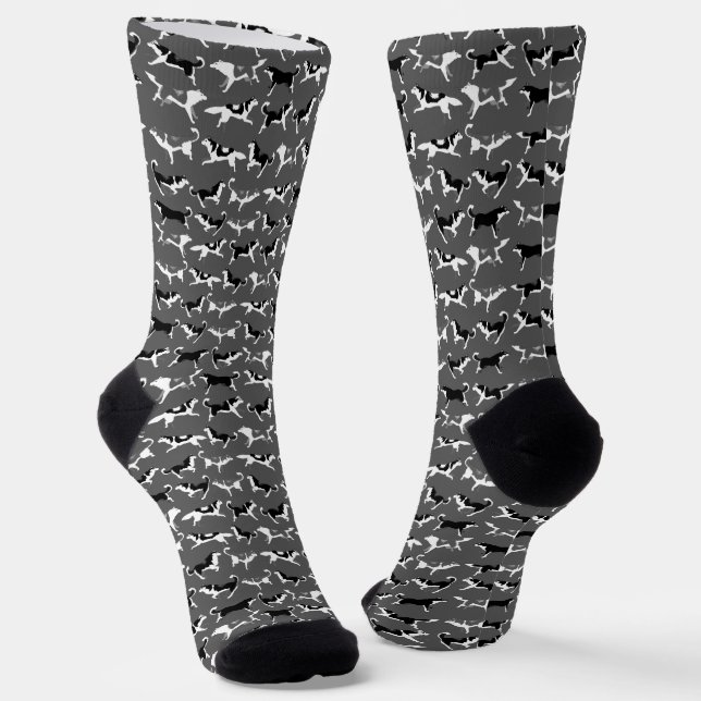 Calcetines Siberian Husky Calcetines Cool de Perro (Angular)