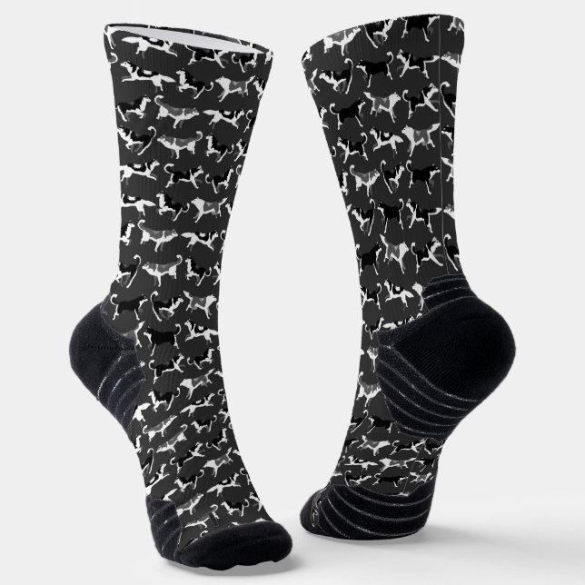 Calcetines Siberian Husky Socks Cool Sled Dog Socks Customize (Angular)