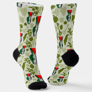 Calcetines Signo de victoria mano resistencia triángulo rojo 