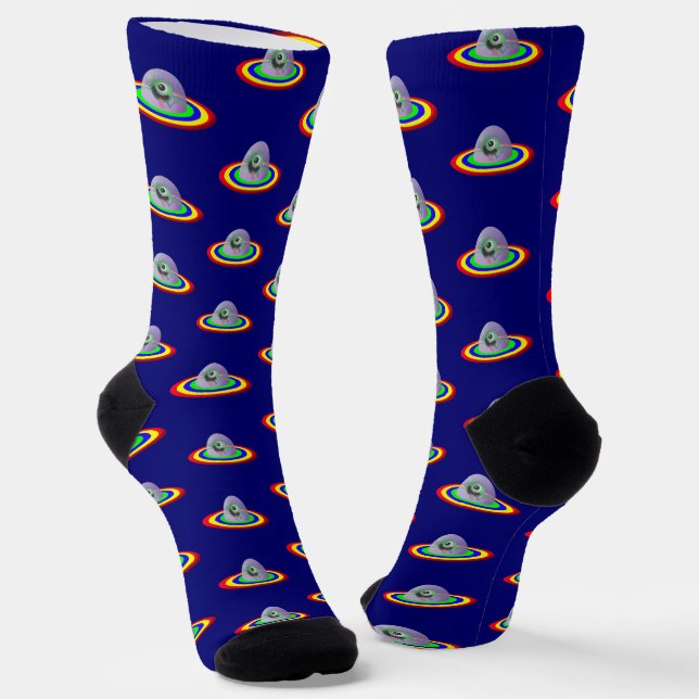 Calcetines Silly Alien and Spaceship (Angular)