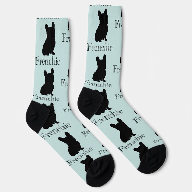 Calcetines Silueta de Frenchie (Derecha)