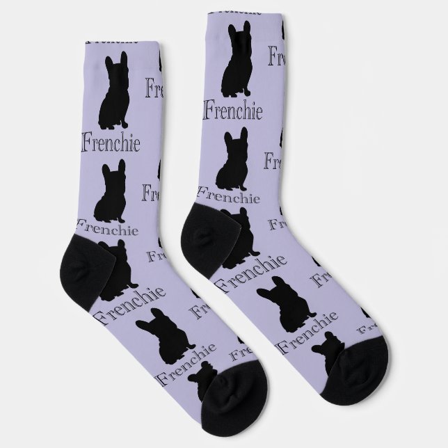 Calcetines silueta de Frenchie (Derecha)