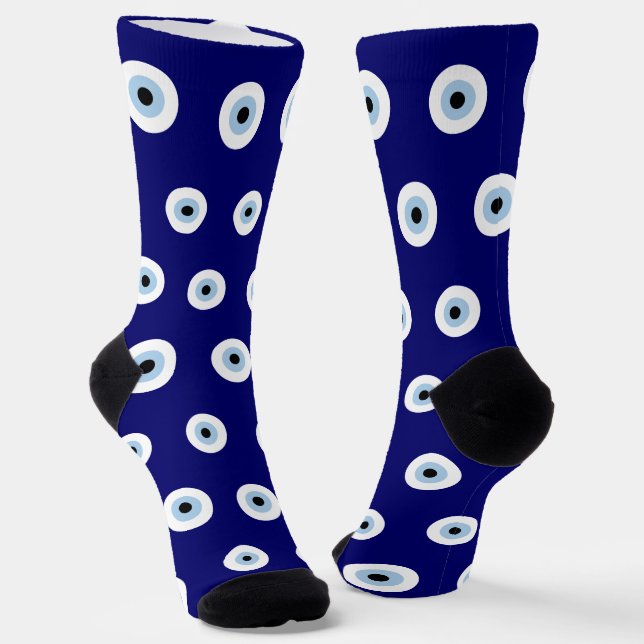 Calcetines Símbolo azul malvado Ojo Buena suerte y protección (Angular)