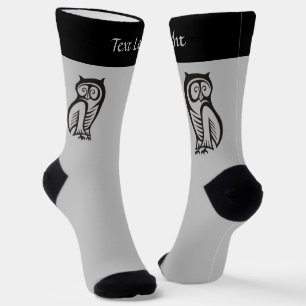 Calcetines Símbolo de búho zócalos negros