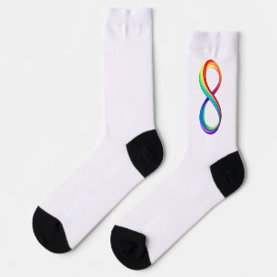 Calcetines Símbolo infinito arcoiris en capas