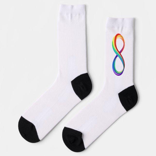 Calcetines Símbolo infinito arcoiris en capas (Izquierda)