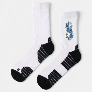 Calcetines Símbolo infinito de mariposas Morpho azules