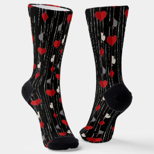 Calcetines Símbolos de cartas de póquer.
