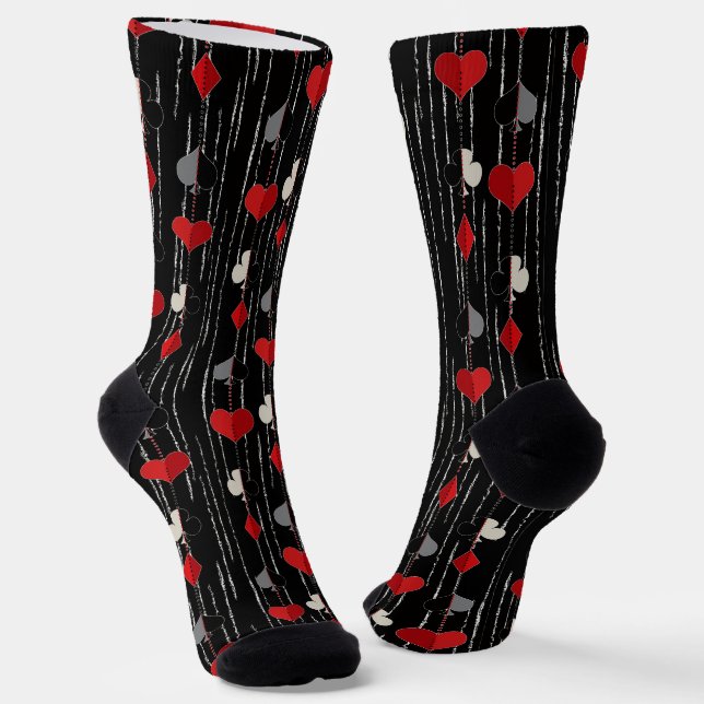 Calcetines Símbolos de cartas de póquer. (Angular)