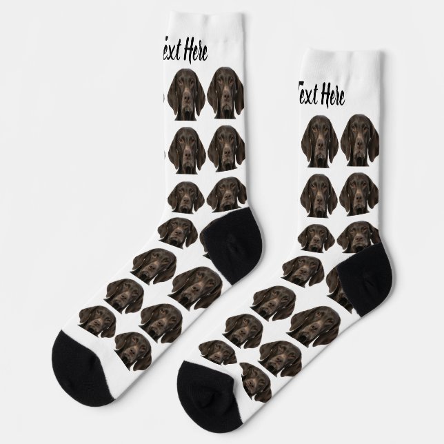 Calcetines Simple Custom Dog Pet Photo Personalized Text Sock (Izquierda)
