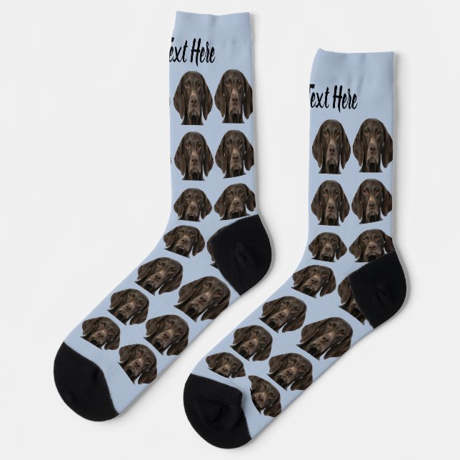 Calcetines Simple Custom Dog Pet Photo Personalized Text Sock (Izquierda)