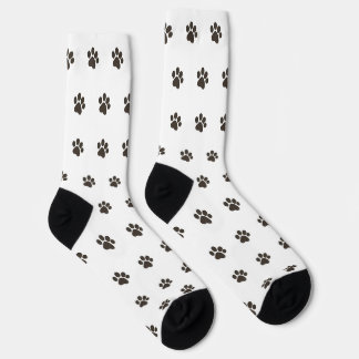 Calcetines Simple Dog Paw Print Pattern Crew Socks 