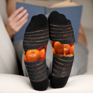 Calcetines Simple fruta naranja añadir nombre mínimo personal