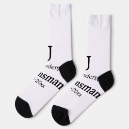 Calcetines SIMPLE MINIMAL añada tu nombre personalizado groom