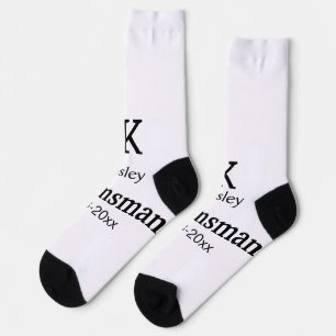 Calcetines SIMPLE MINIMAL añada tu nombre personalizado groom