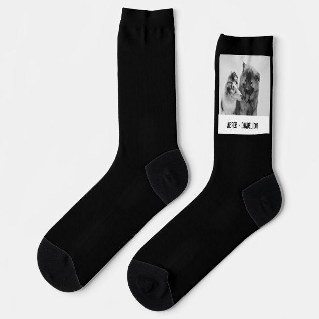 Calcetines Simple, Modern Custom Pet or People Photo (Izquierda)