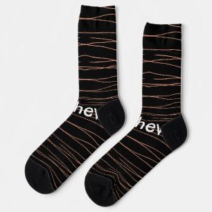 Calcetines Simple monograma añade tu letra de nombre hombre m