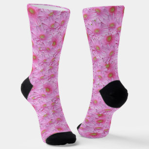 Calcetines Sinfonía de Gerberas Rosadas,