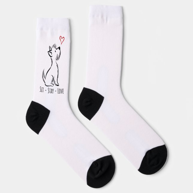 Calcetines Sit-Stay-Love Westie (Derecha)