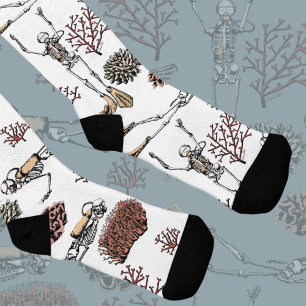 Calcetines Skeleton Scuba Divers & Coral