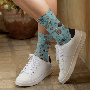 Calcetines Skeleton Scuba Divers y Red Coral