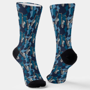 Calcetines Sketchic Saxofhone Gray Pattern