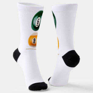 Calcetines SlipperyJoe 69 mesa de billar dos bolas de billar