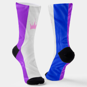 Calcetines SlipperyJoe arrastra bandera de orgullo púrpura bl
