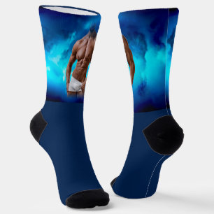 Calcetines SlipperyJoe hombre musculoso barbudo sin camiseta