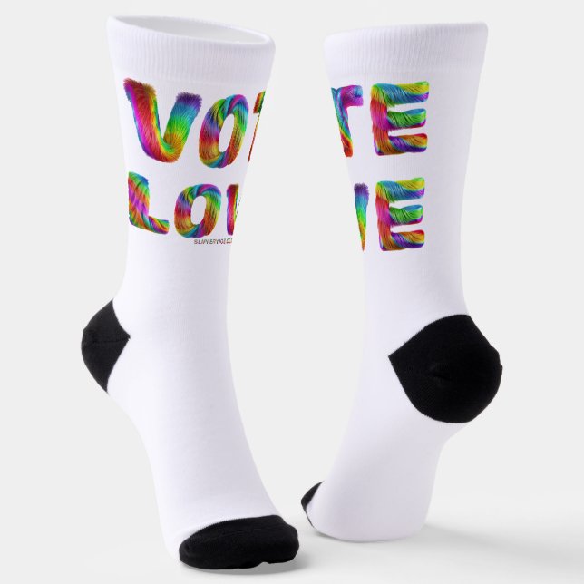 Calcetines SlipperyJoe vota por la igualdad de amor los regal (Angular)