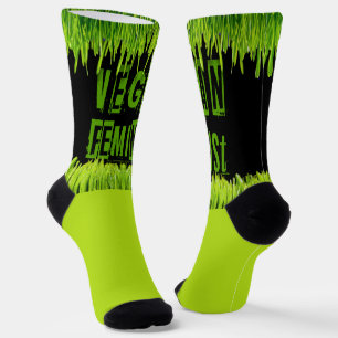 Calcetines SlipperyJoe's atención vegana feminista que llama