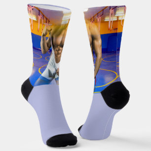 Calcetines SlipperyJoe's Man seis paquetes de lucha libre sin