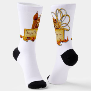 Calcetines SlipperyJoe's Thanksgiving acorns leaves rope LGBT