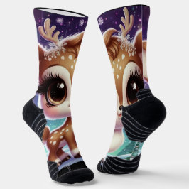 Calcetines Snowflake Sparkle Baby Reindeer