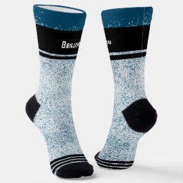 Calcetines Snowflakes Winter Blue Sporty Name